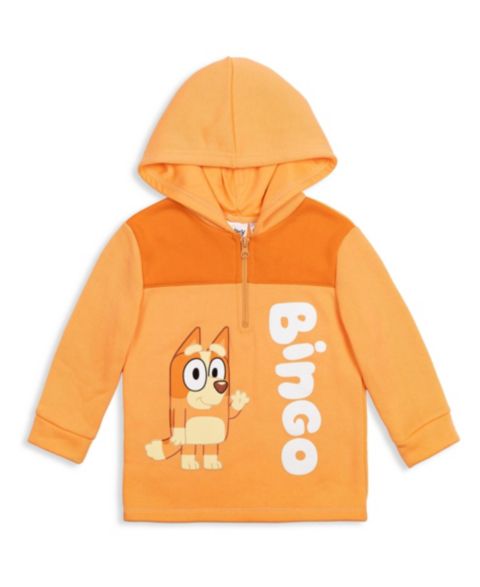 Худи Bluey Bingo Fleece Half Zip для мальчиков, цвет: Оранжевый