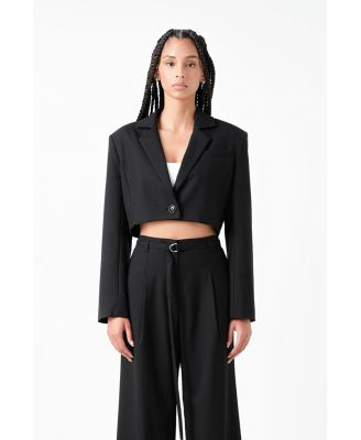 Women's Oversized Cropped Blazer