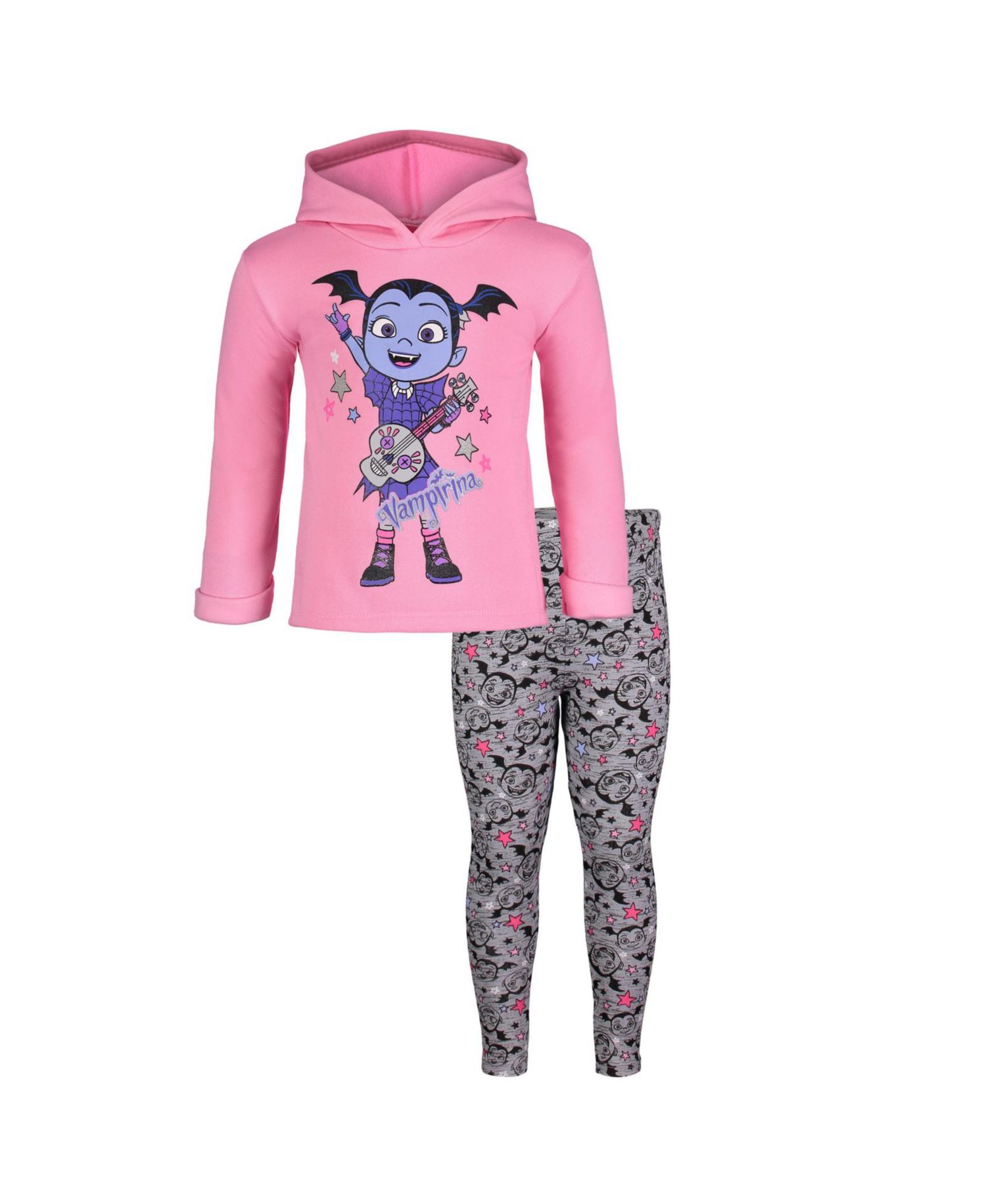 Disney Girls Pullover Fleece Hoodie and Leggings Outfit Set Toddler|Child