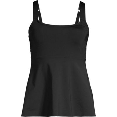 Petite Flutter Scoop Neck Tankini Top