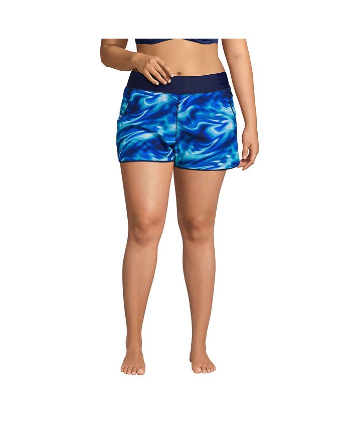 Lands end swim 2024 shorts plus size