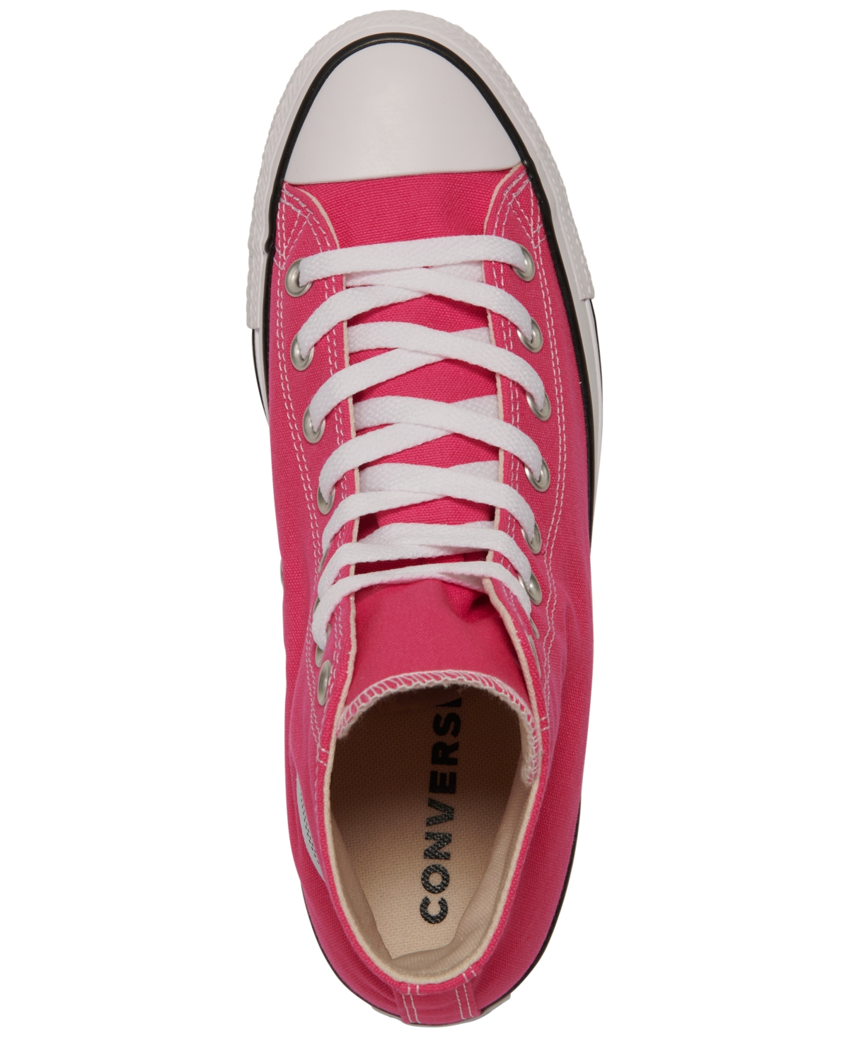 Shop Converse Women's Chuck Taylor High Top Casual Sneakers From Finish Line In Chaos Fuchsia