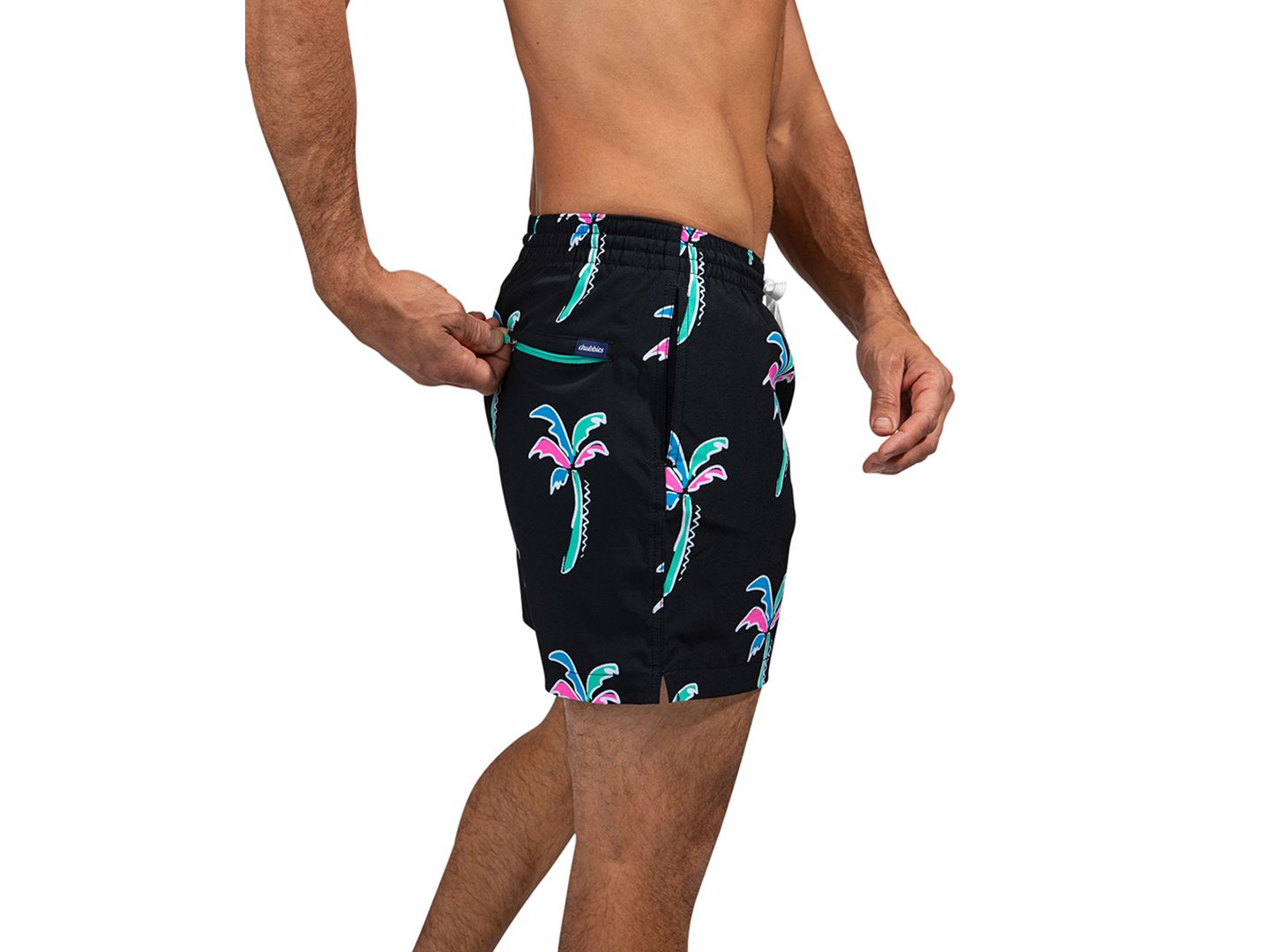 Плавки-боксеры Liner для мужчин — Chubbies, цвет: Чёрный — фото 3