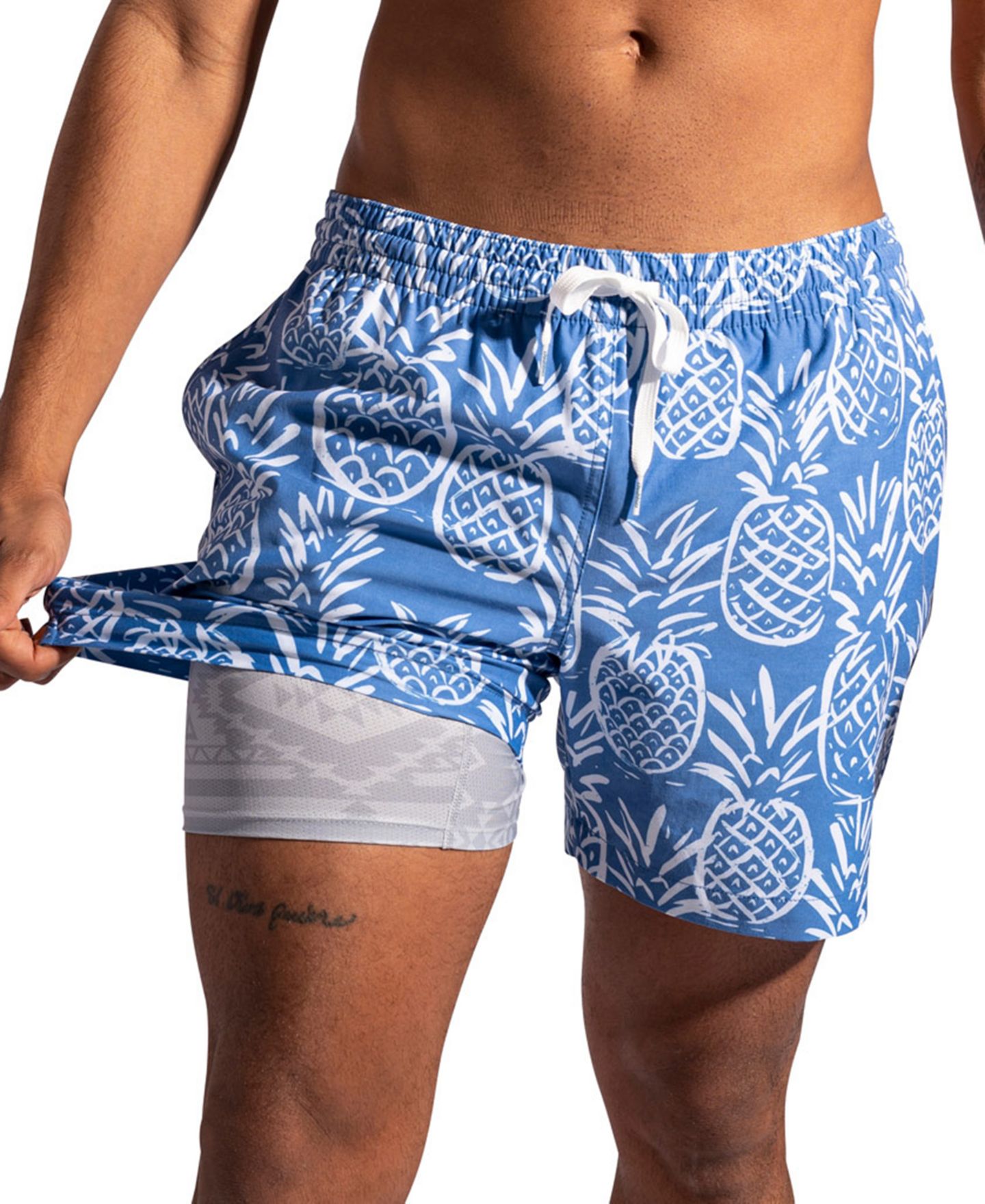 Плавки-боксеры The Thigh-Naples 5-1/2" для мужчин — Chubbies, цвет: Средний синий — фото 5