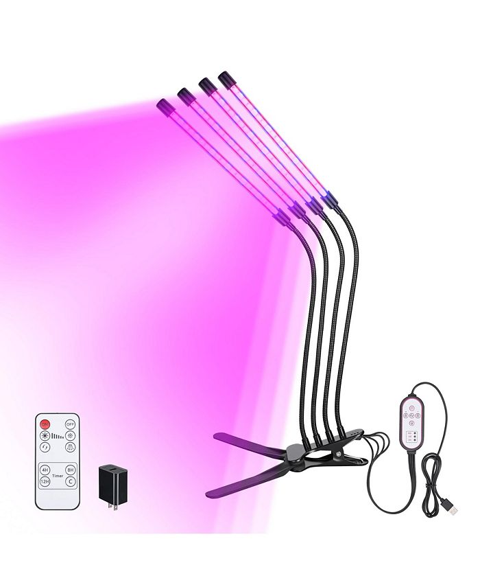 LED Grow Light Full Spectrum Clip USB Plant Growing Lamp Remote