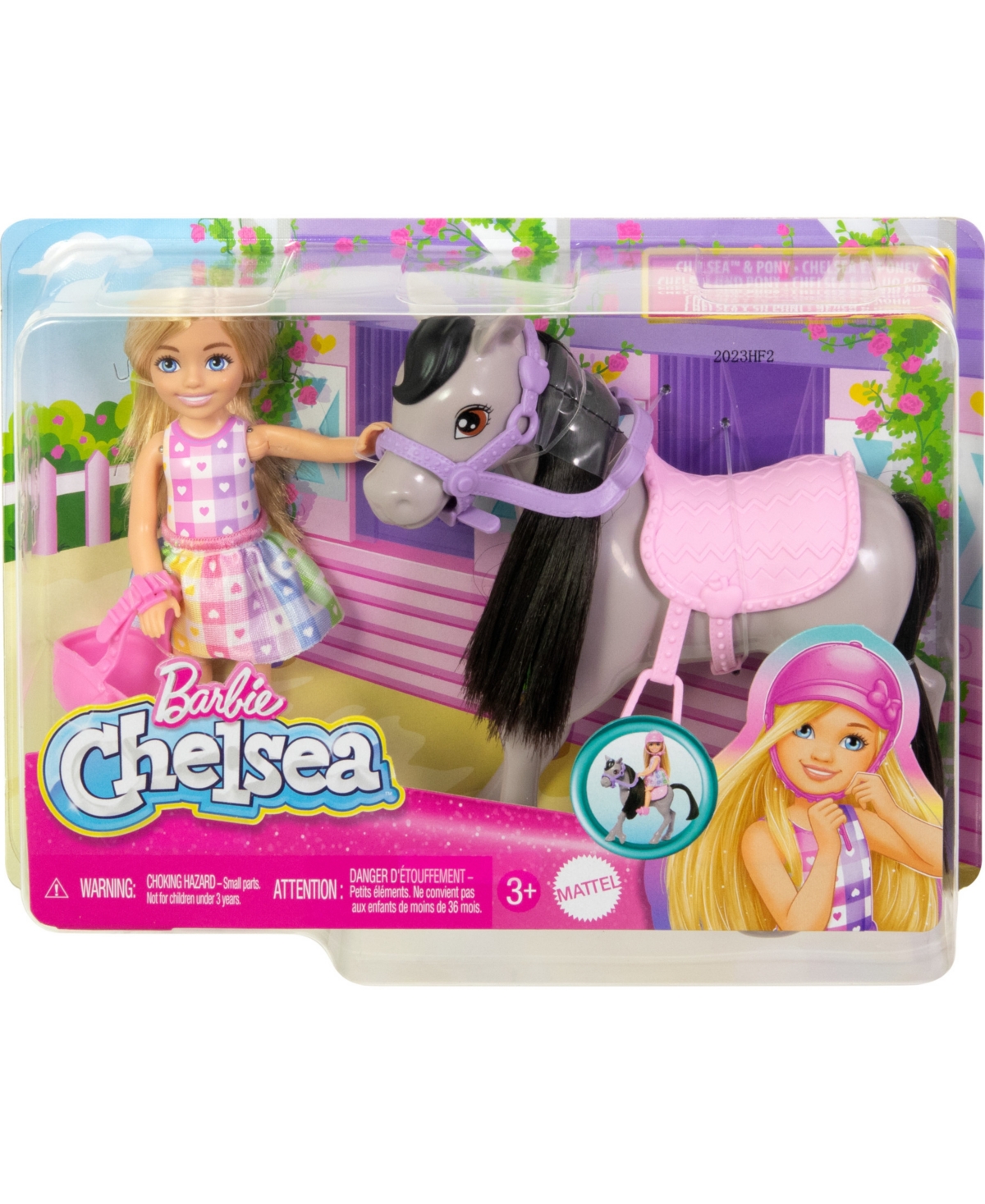 Shop Barbie Chelsea Doll And Horse Toy Set, Includes Helmet Accessory, Doll Bends At Knees To "ride" Pony In Multi