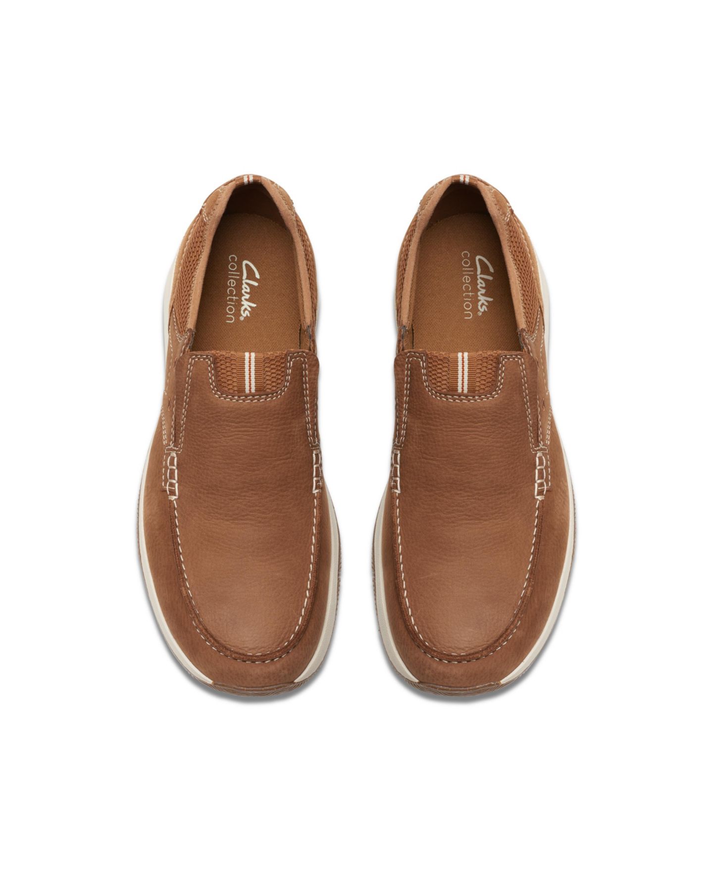 Мужские кроссовки Clarks Collection Sailview Step Slip On, цвет: Рыжевато-коричневый нубуковый — фото 4