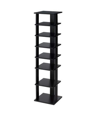 7 Tier Wooden Shoe Rack Space Saving Organizer for Entryway