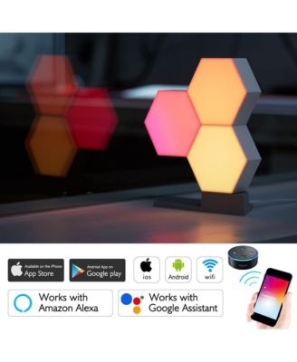 6 Pack Wi-Fi Smart LED Light Accessory Hexagon Lamp Voice Control DIY Home Gifts