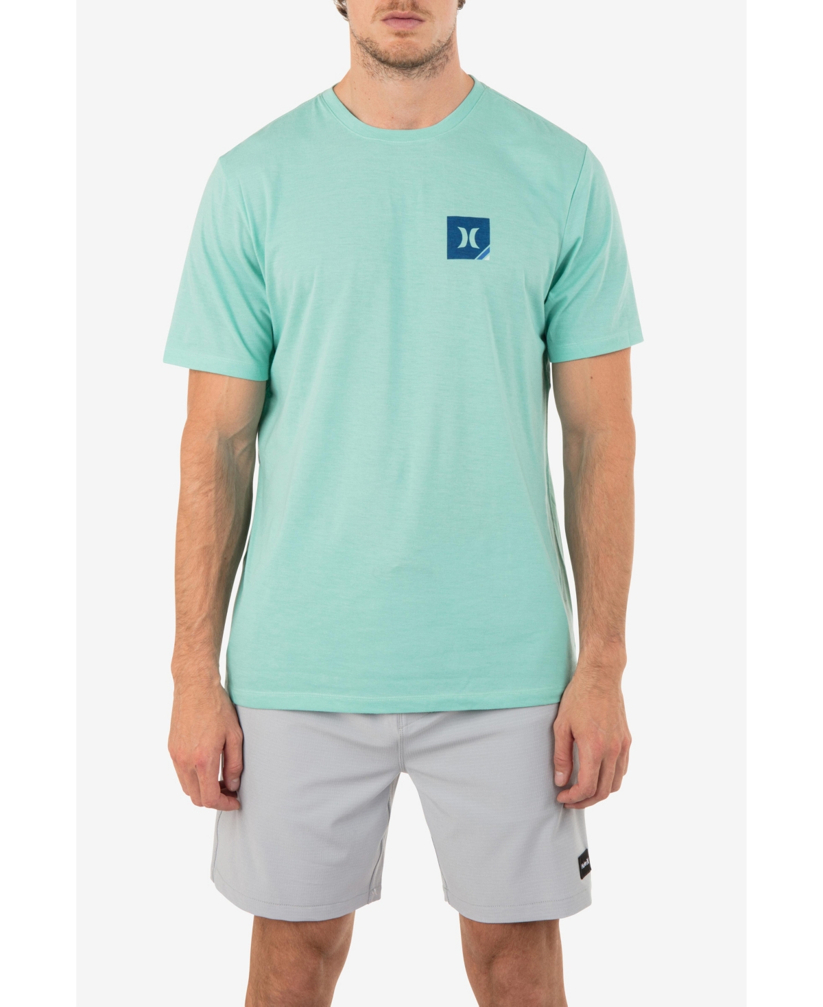 Shop Hurley Men's Everyday Corner Short Sleeve T-shirt In Tropical Mist Heather