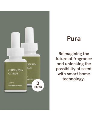 - Green Tea Citrus Smart Home Air Diffuser Fragrance - Smart Home Scent Refill - Up to 120-Hours of Premium Fragrance per Refill - Clean Diffuser Fragrance for Home, Office & Apartment - 2 Pack