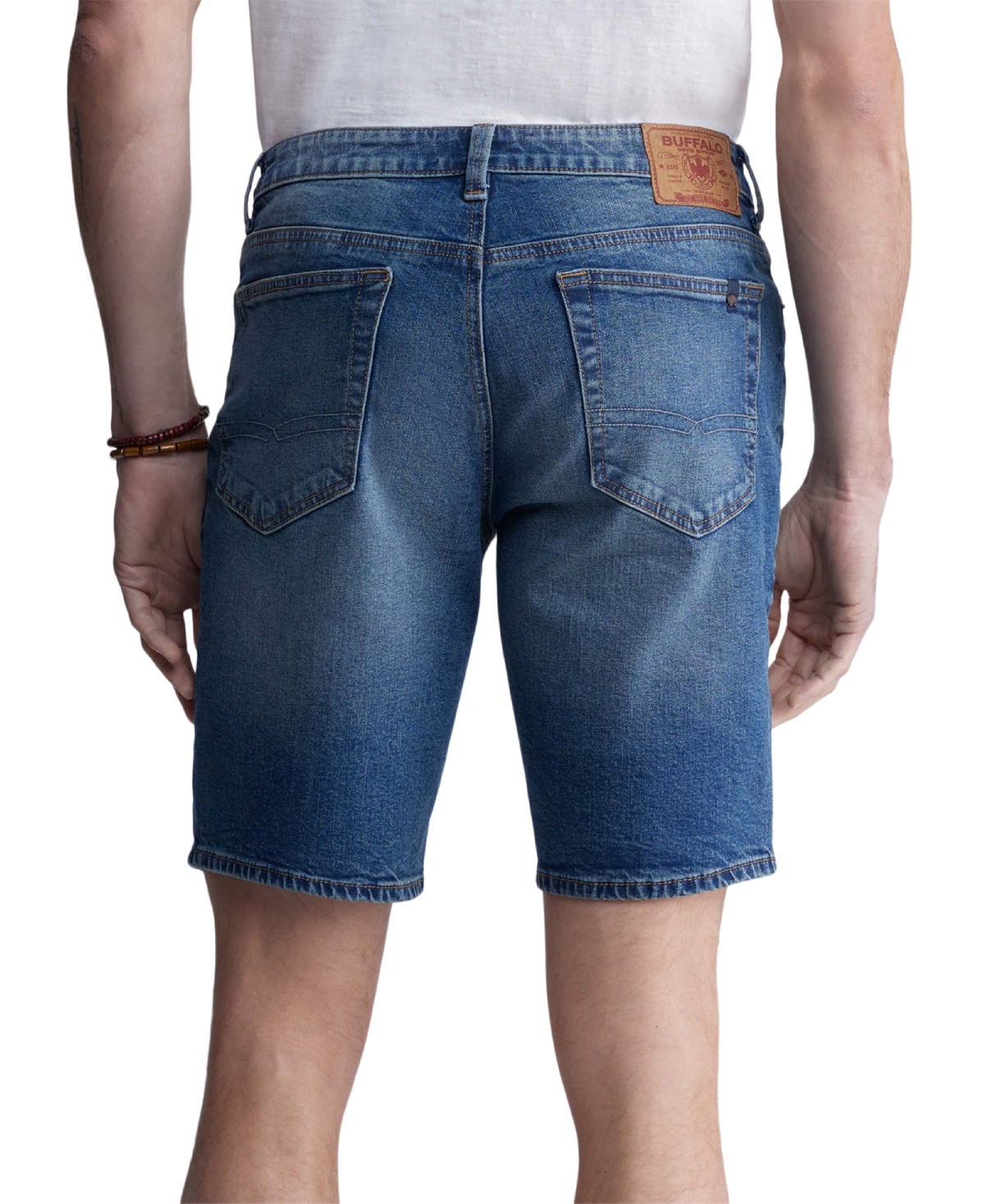 Shop Buffalo David Bitton Biuffalo David Bitton Men's Dean Relaxed-straight Fit Stretch 10.5" Denim Shorts In Indigo