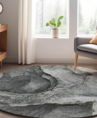 Odyssey Washable OY14 8' x 8' Round Area Rug