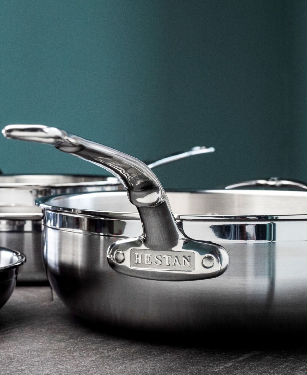 Hestan Probond Clad Stainless Steel 5-quart Covered Essential Pan With Helper Handle In Silver