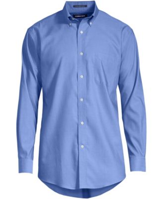 Big & Tall Traditional Fit Solid No Iron Supima Pinpoint Buttondown Collar Dress Shirt