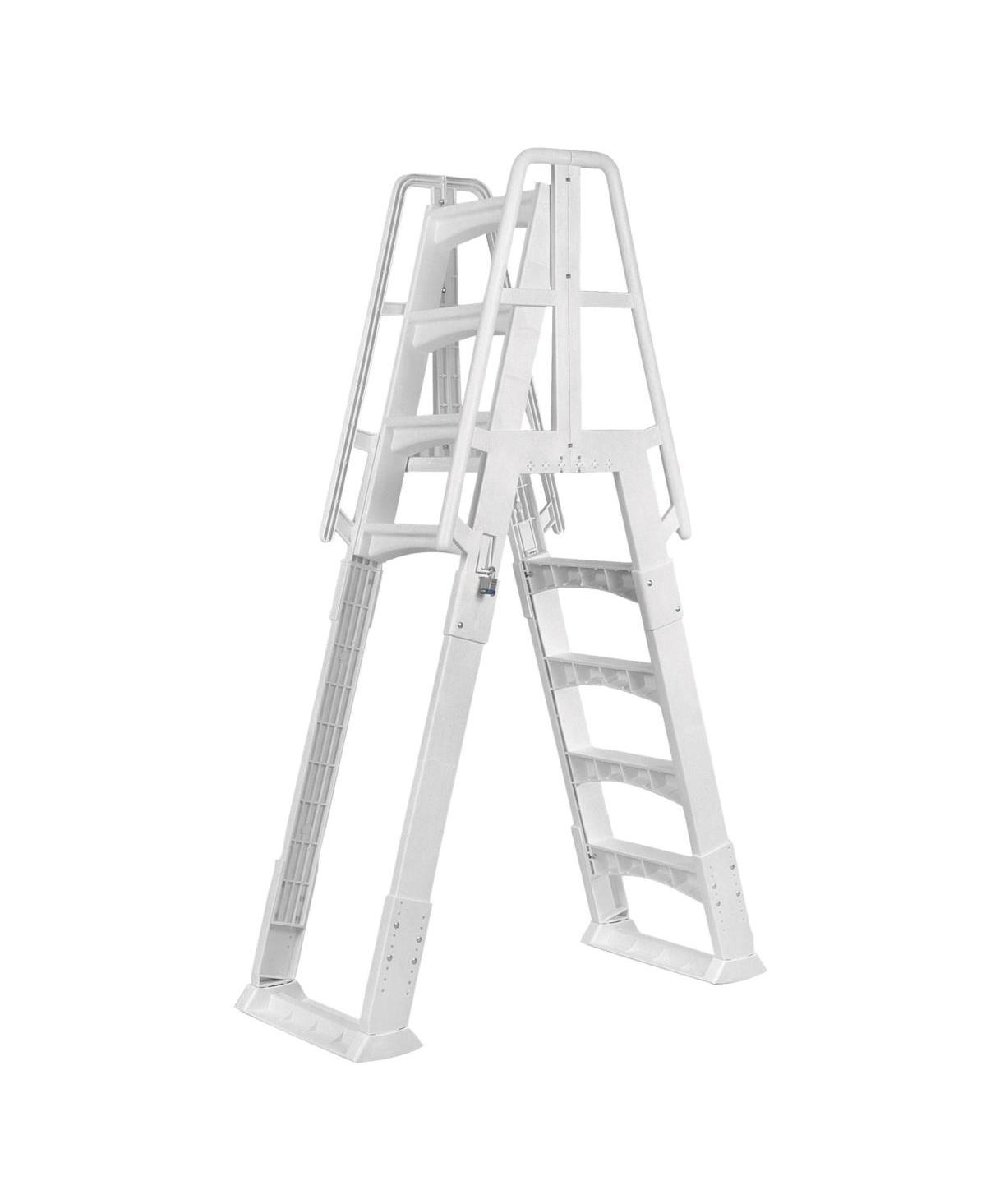 Premium A-Frame Above Ground Pool Ladder - White - Open miscellaneous