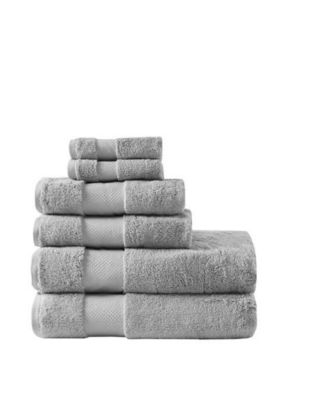 Home Outfitters 100% Cotton 6pcs Bath Towel Set , Absorbent, Bathroom Spa Towel, Transitional ...
