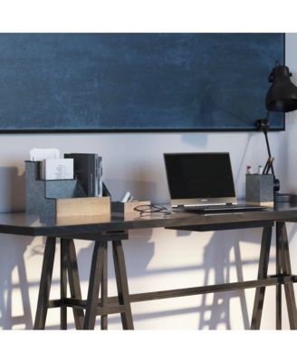 3 Piece Desk Organizer Set- Rustic Mail Organizer For Desktop - Great For Rustic Or Industrial Decor! Makeup Organizer For Vanity