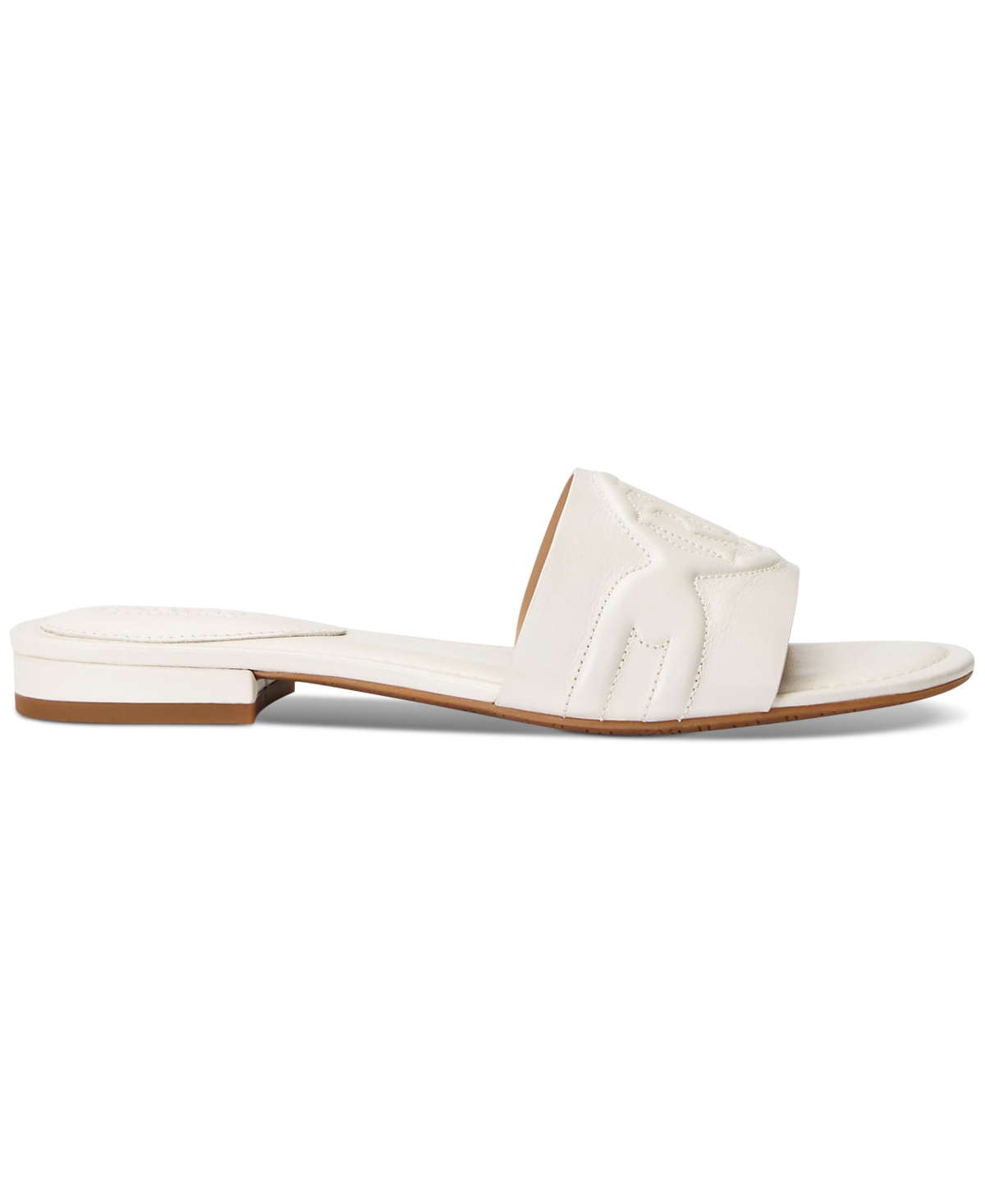 Shop Lauren Ralph Lauren Women's Alegra Slide Sandals In Soft White