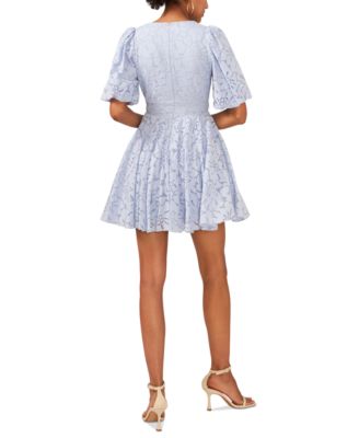 knee length dresses for ladies Red Lace Corset Mini Dress with Flared Bell Sleeves | Romantic Sweetheart  Neckline Cocktail Party Dress for Date Night & Events main image 1