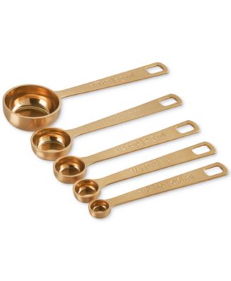 Gold-Tone Measuring Spoons, Set of 5