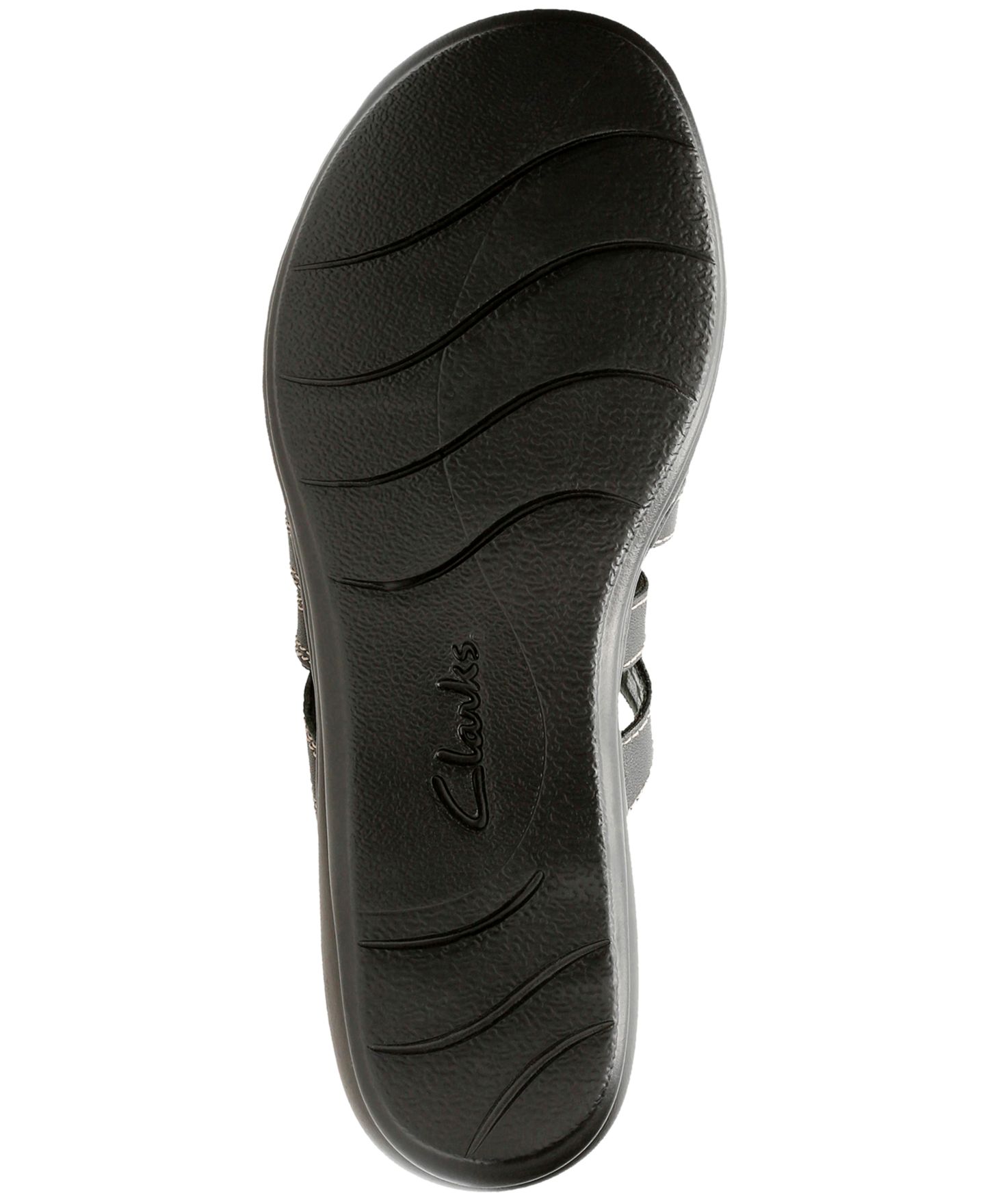 Женские сандалии Clarks Leisa Cacti Q Triple Strap Slide, цвет: Чёрный кожаный — фото 5