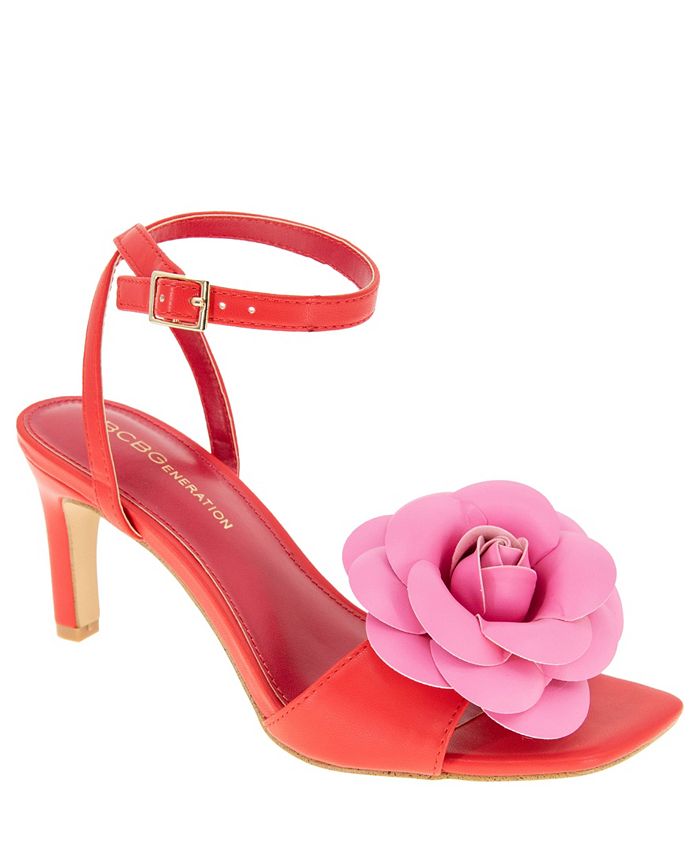 BCBGeneration Women's Toori Ankle Strap Buckle Floral High Heel Dress ...