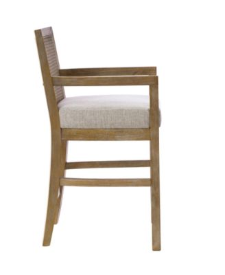 Diedra 23" Solid Wood Cane Back Counter Stool