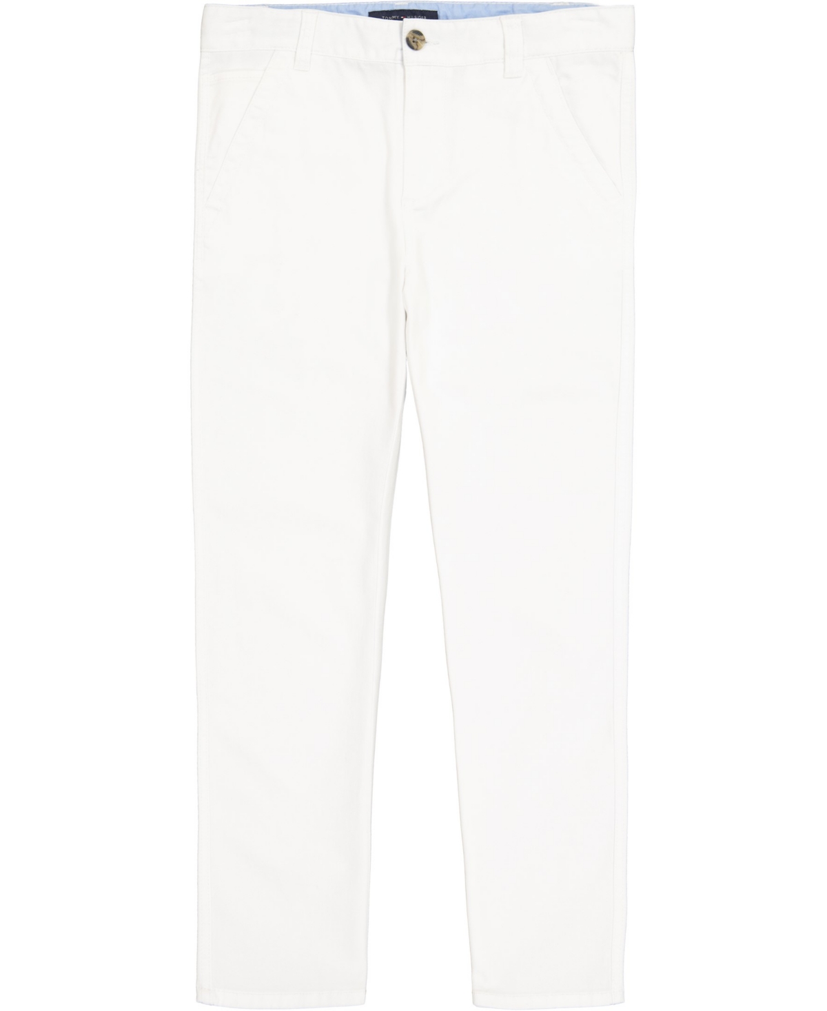 Shop Tommy Hilfiger Toddler Boys Twill Straight Leg Pants In Fresh White