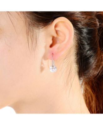 Stylish Modernized Solitaire Drop Earrings