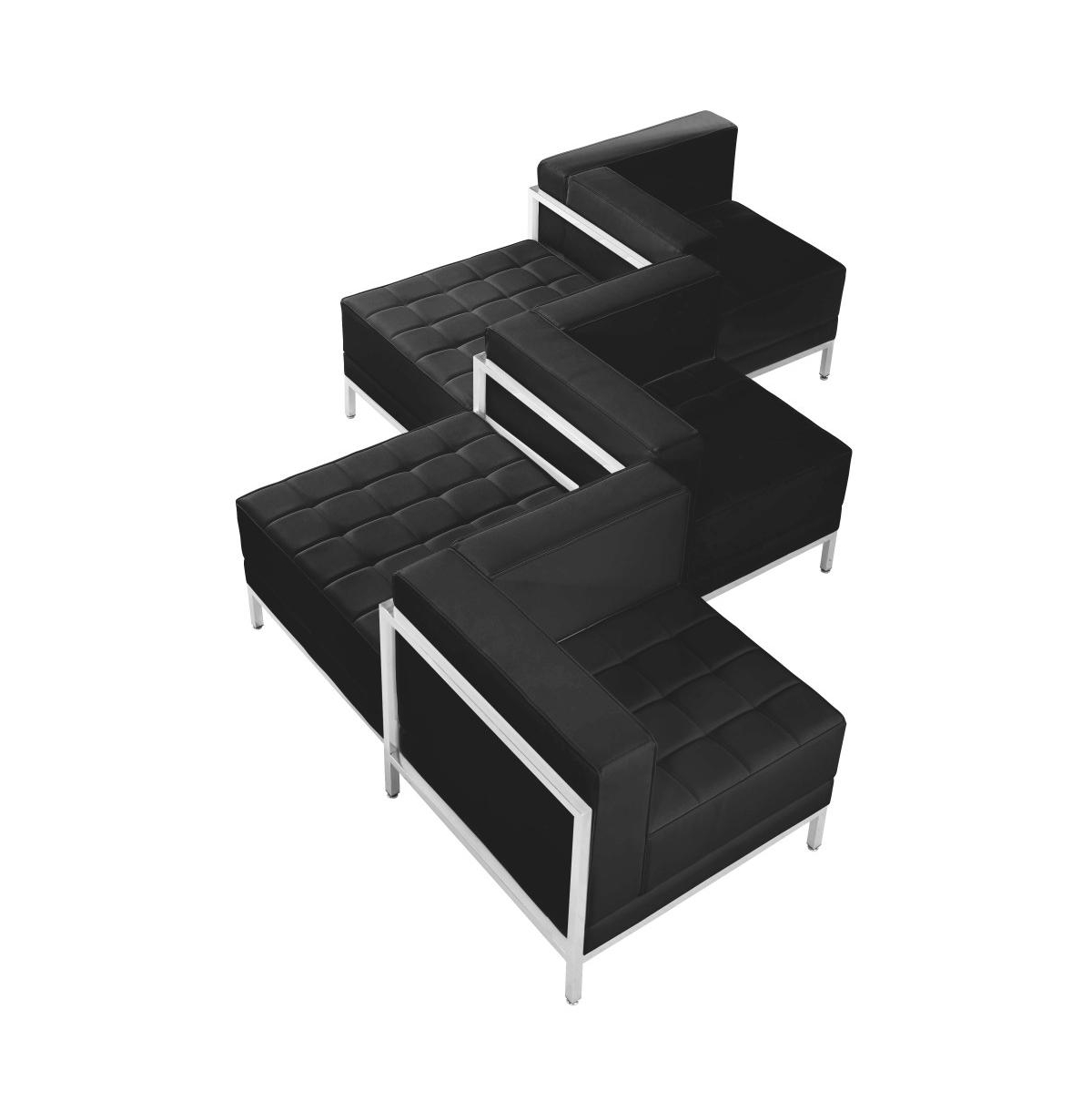 Home Office 5 Piece Chair & Ottoman Set