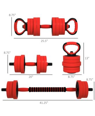 66LBS Dumbbells Set Used as Barbell, Kettlebell, Push up Sd