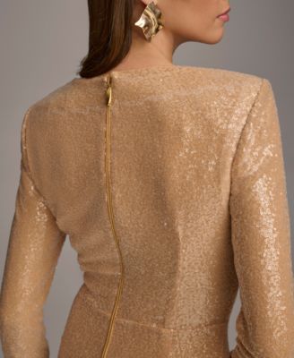 Donna Karan New York Donna Karan Women's 3/4-Sleeve Sequin Sheath Dress 