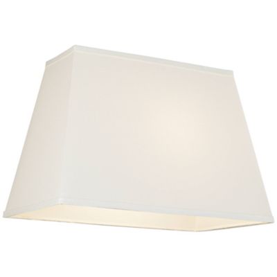 Ivory Linen Large Rectangular Lamp Shade 14" Wide x 6" Deep at Top and 18" Wide x 12" Deep at Bottom and 12" Height (Spider) Replacement