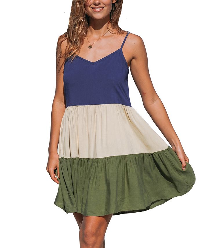 CUPSHE Women's VNeck Color block Midi Beach Dress Macy's