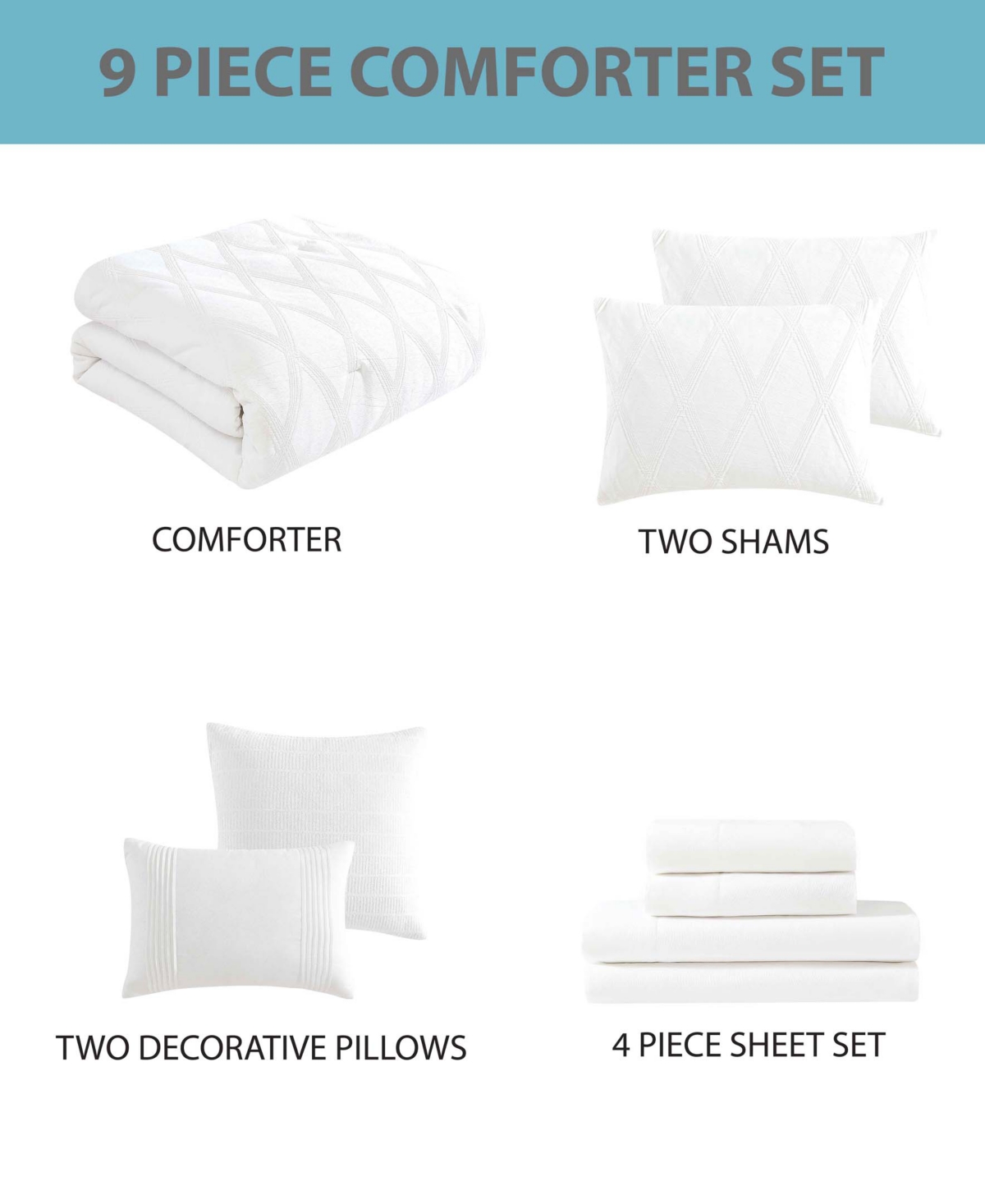 Hallmart Collectibles Goranna 9-Pc. Comforter Set, Full