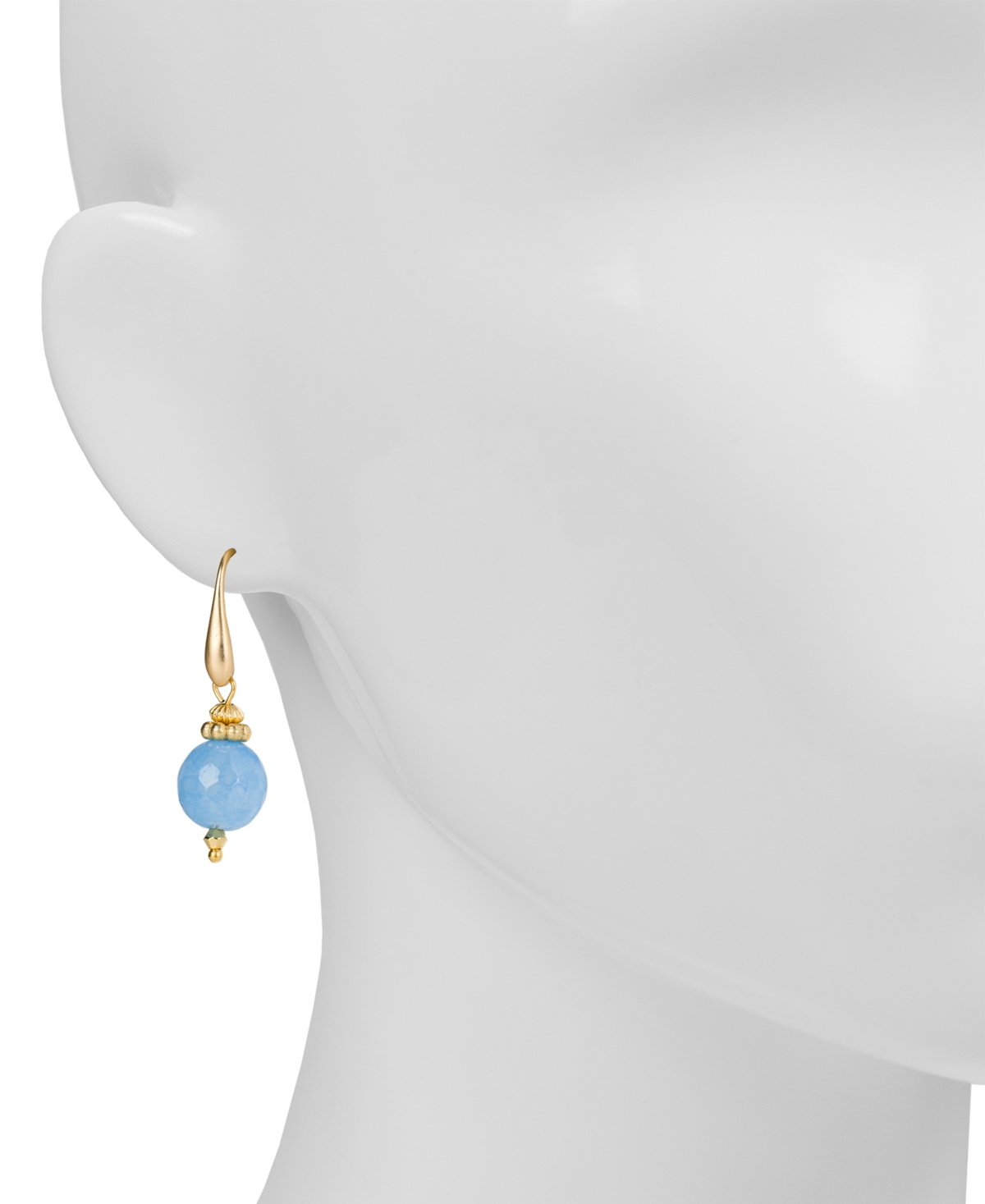 Shop Patricia Nash Gold-tone Gemstone Bead Drop Earrings In Egyptian Gold,blue