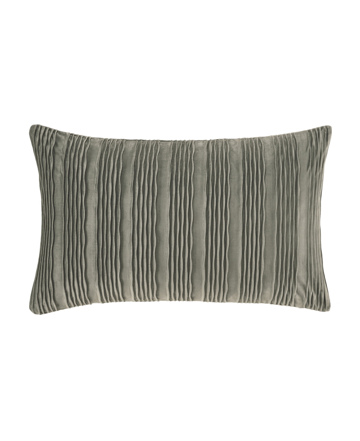Shop J Queen New York Townsend Wave Lumbar Decorative Pillow Cover, 14" X 40" In Charcoal