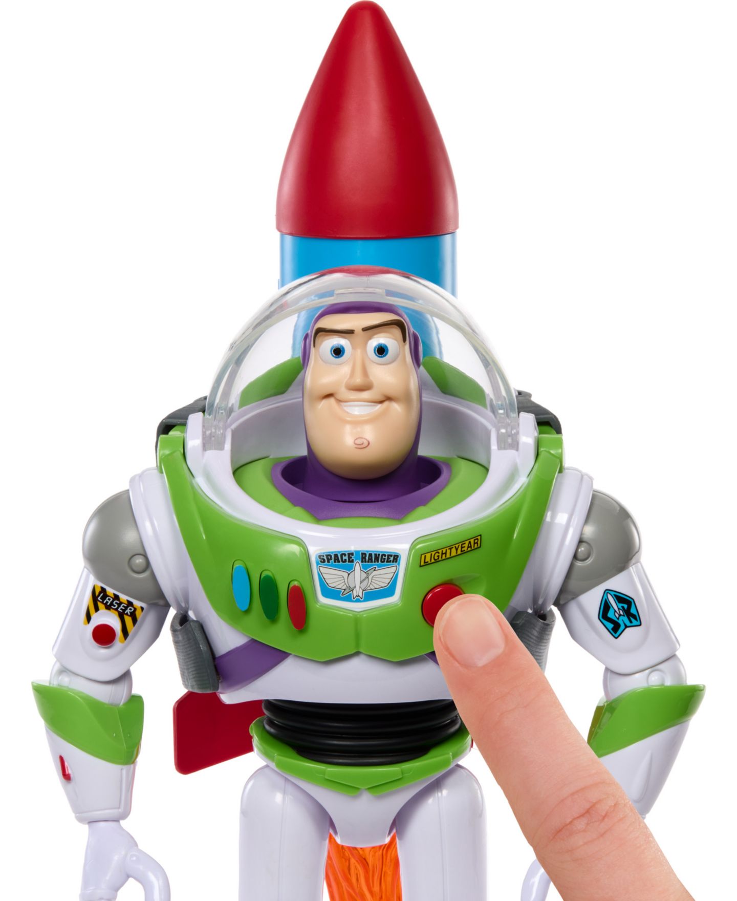 Детская фигурка Toy Story Disney Pixar Rocket Rescue Buzz 10" With Rocket and Sounds Action Figure, Ages 4+ — фото 4