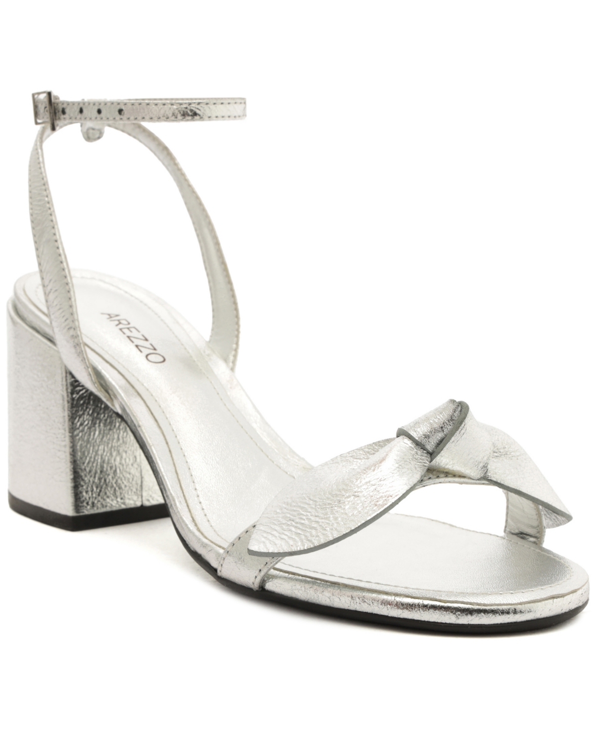 Women's Alaia Mid Block Sandals - Silver
