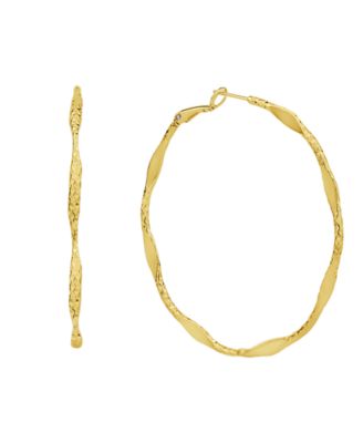 18K Gold Plated or Silver Plated Hoop Earring