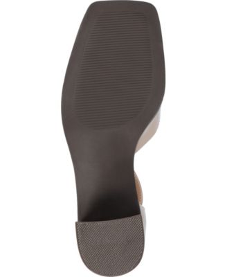 Women's Evangeline Block Heel Square Toe Pumps