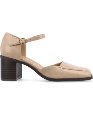 Women's Evangeline Block Heel Square Toe Pumps