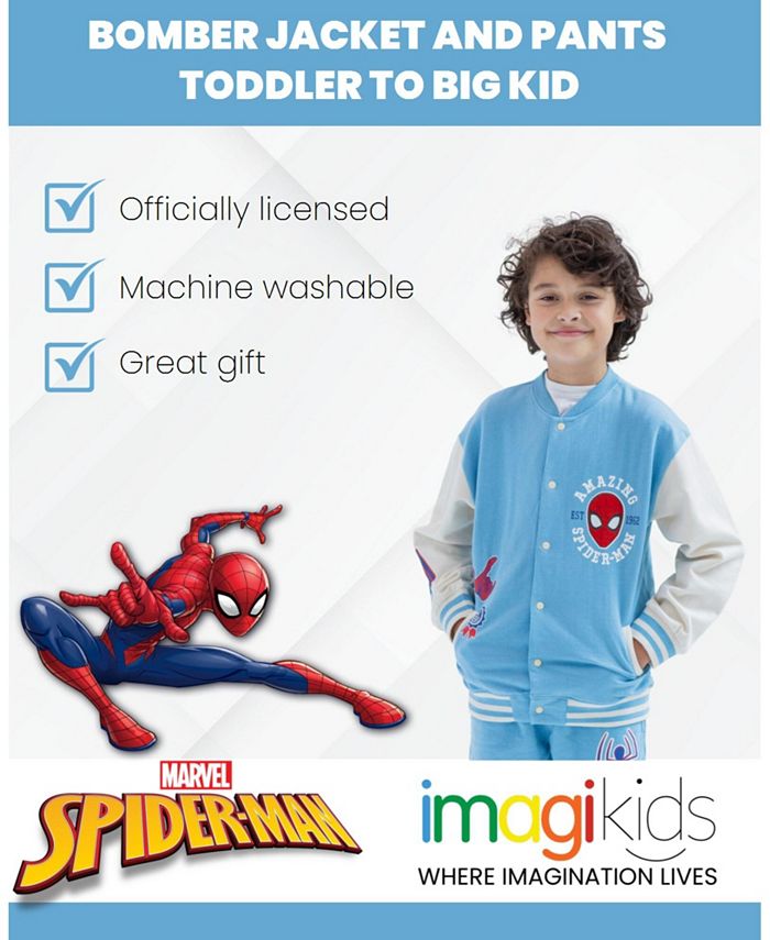 Marvel Spider-Man Fleece Bomber Jacket and Jogger Pants Toddler |Child ...
