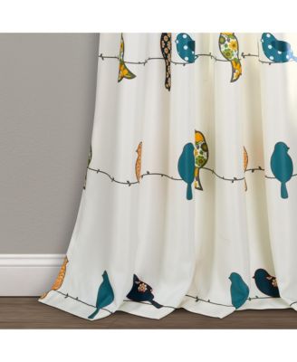 Rowley Birds Light Filtering Window Curtain Panels