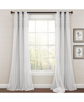 Dylin Flower Embroidery Window Curtain Panel