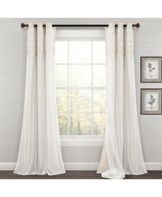 Dylin Flower Embroidery Window Curtain Panel
