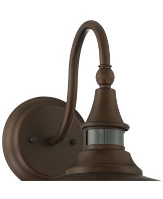 Gough Rustic Industrial Farmhouse Outdoor Barn Light Fixtures Set of 2 Bronze Dusk To Dawn Motion Sensor Dark Sky 12 1/2" for Exterior House Porch Patio Outside Deck Garage Yard - John Timberland