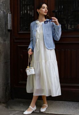 Womens Albi Patent Toe Cap Tweed Mary Janes