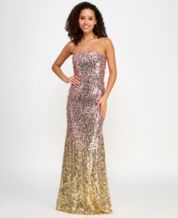 Macy's pink prom dress outlet